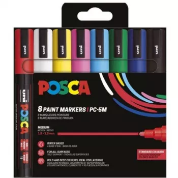 POSCA Uni-Ball Marker UNI PC-5M 8er Set Basic (182558)