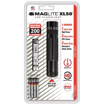 MAGLITE XL50 LED Taschenlampe 200 Lumen Schwarz