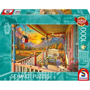 SCHMIDT SPIELE Bergland-Veranda (1000 Teile) Puzzle