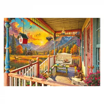 SCHMIDT SPIELE Bergland-Veranda (1000 Teile) Puzzle