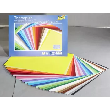 Folia Bastelpapier Farben sortiert 130 g/m² - 130 gsm