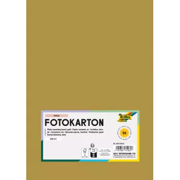 Folia 614/50 65 - Gold - Solid Color - A4 (210 x 297 mm) - 300 g/m² - Matt - 50 Blatt