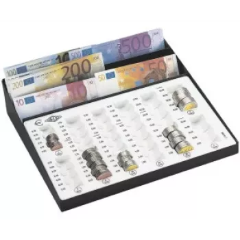 WEDO Zählbrett - Holzrahmen mit 100 Kunststoffperlen (10 Reihen, Rot/Weiß)