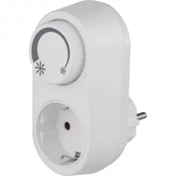 REV Ritter Zwischenstecker-Dimmer mit integriertem LED-Dimmer, Weiß, EMD201