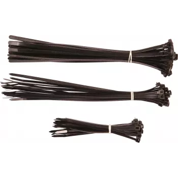 3rd Party 75 Clips and Binder Cable Tie Set Black