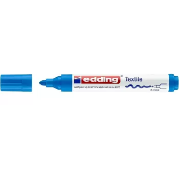 EDDING 4500 Textilmarker Hellblau Rundspitze Mittel 1 Stück