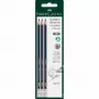 Faber-Castell Goldfaber G-Tip Graphitstift HB 3er-Pack Dunkelgrün (116896)