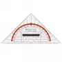 Faber-Castell 177199 Geodreieck transparent mit roter Hypotenuse 16 cm