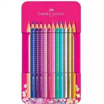 FABER-CASTELL SPARKLE Buntstifte - Farben sortiert (12er Pack)