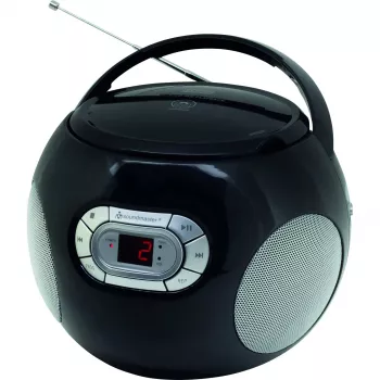 Soundmaster SCD5800BL Tragbare CD-Radio-Boombox mit Kassettendeck, USB, FM-Radio, Mikrofon - Blau