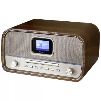 Soundmaster DAB970BR1 Tischradio DAB+, FM, AUX, Bluetooth, CD, USB, Akku-Ladefunktion, Braun
