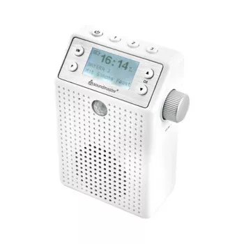 Soundmaster DAB60WE Steckdosenradio DAB+, FM, Bluetooth, USB Freisprechfunktion, spritzwassergeschützt, Weiß