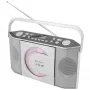 Soundmaster RCD1755SI Tragbares CD-Radio mit FM-Tuner, Silber