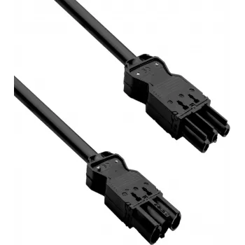 HELOS Geräteverlängerungskabel GST18 kompatibel Stecker auf Kupplung Schwarz 1,5m