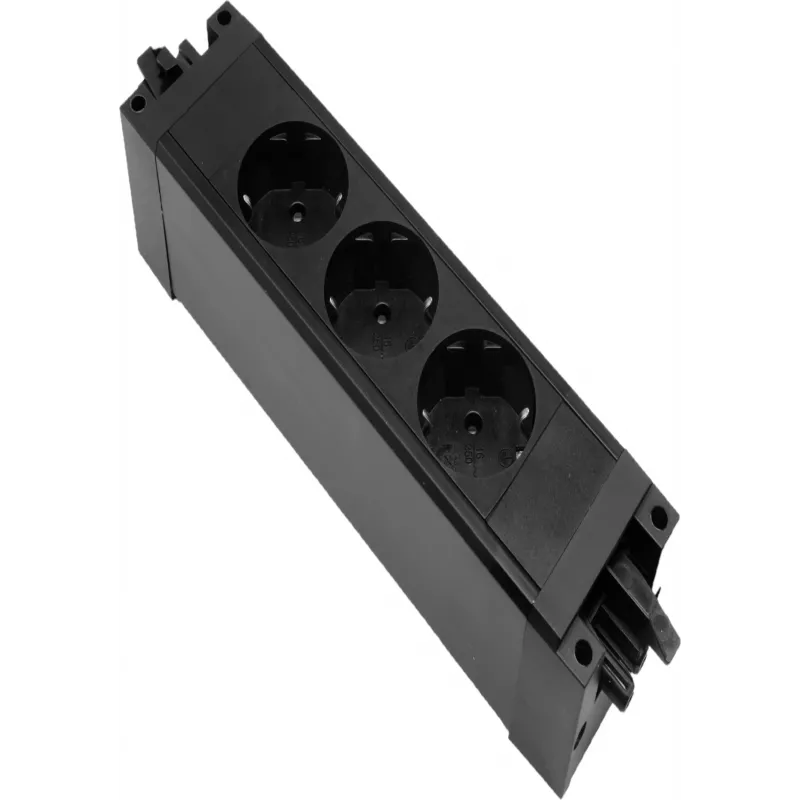 HELOS Power Strip GST18 Compatible 3-Way CEE7/3 Black