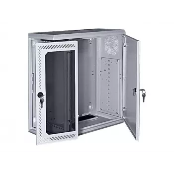 SCHWEITZER SYSTEMTECHNIK MultiFix 19-inch Wandgehäuse 3U 48,3 cm (19 inch) Lichtgrau RAL 7035