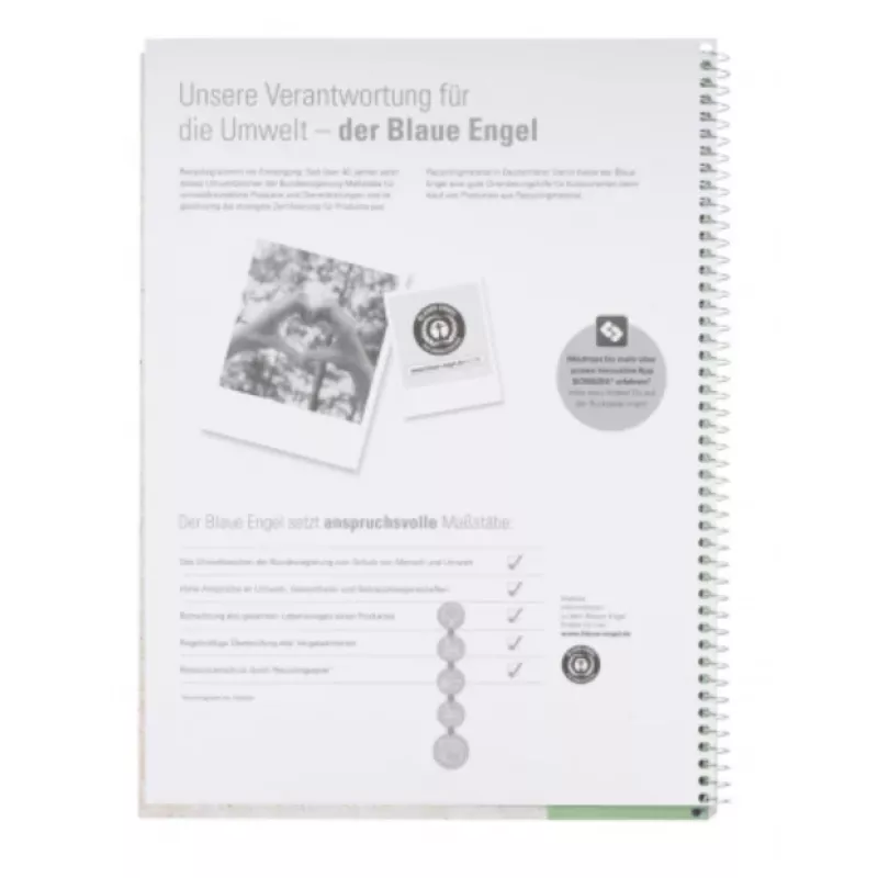 Oxford College Block A4+ 80 Blatt 90 g/m² kariert blau 4-Loch