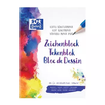 Oxford 100050321 A4 120 g/m² liniertes Nachfüllblock, 100 Blatt, weiß, 4-fach gelocht
