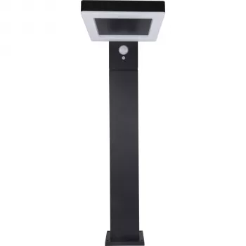 REV LED Solar Floor Lamp Square Black