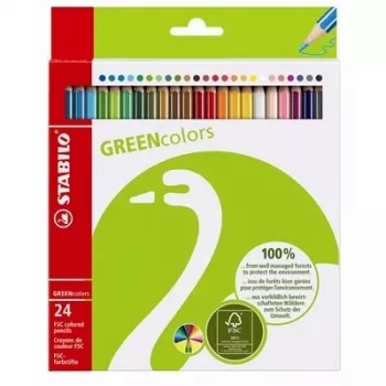STABILO Green Colors Buntstifte - 2 mm - 24er Pack