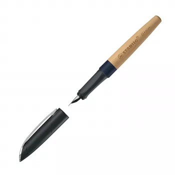 STABILO Klimaneutraler Füllfederhalter Grow - Blueberry Blue / Beech