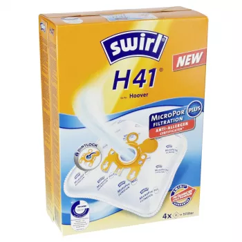 Swirl H 41 MicroPor Plus AntiBac Staubsaugerbeutel (4 Beutel + 1 Filter)