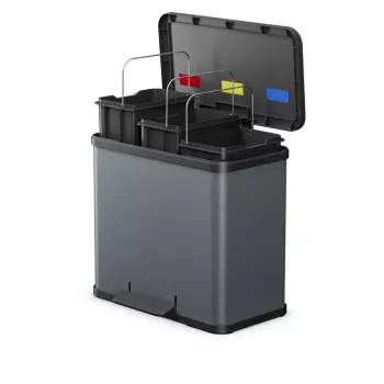 Hailo Öko trio Plus L Recycling-Behälter 30 L Dark Grey Matt