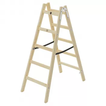 Hailo H40 StandardLine 2x5 Holz-Doppelseitige Stufenleiter