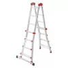 Hailo M80 4x4 Sprossenleiter - Kombinationsleiter, Aluminium, 150 kg Tragfähigkeit