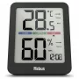 Mebus 11115 Thermo-Hygrometer Analog Wandmontierbar Innen Thermometer und Luftfeuchtigkeitsmesser mit Komfortzonenanzeige - Weiß/Silber