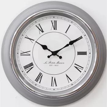 MEBUS 12966 Funk-Quarzwanduhr, schwarzer Rahmen, weißes Zifferblatt, 250 mm