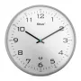 MEBUS 13081 Funk-Wanduhr Silber 30 cm