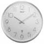 MEBUS 19776 Funk-Wanduhr Silber/Weiß