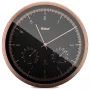 MEBUS 19778 Funk-Wanduhr mit Thermo-Hygrometer, Silber/Schwarz, LCD-Anzeige, DCF77