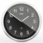 MEBUS 19812 Funk-Wanduhr Schwarz/Silber