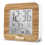 MEBUS 27247 Weiß/Holzoptik Digitaler Radiowecker mit DAB+, FM, Dualalarm, USB-Ladefunktion