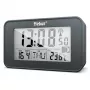 Mebus 51460 Digitaler Radiowecker mit DCF77-Funkzeitsynchronisation, LED-Anzeige, Dual-Alarm, Schlummerfunktion, Innentemperatur, Schwarz