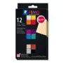 STAEDTLER FIMO 8043 C Modelliermasse-Set - 12 Farben - Schwarz, Blau, Champagner, Grün, Grau, Magenta, Orange, Rot, Terrakotta, Violett, Weiß, Gelb - 12 x 25 g Blöcke - Ofenhärtender Polymer-Ton - Weich - 110°C - 30 Min.