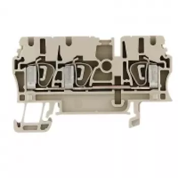 Weidmüller ZDU 2.5/3AN Durchgangsklemme, Federklemmanschluss, 2,5 mm², Beige, 100 Stück