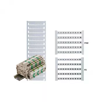 Weidmüller DEK 6 FW 1-50 Klemmenmarkierer, 6x5mm, Weiß, Nummern 1-50, 500 Stk.