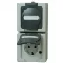 Heinrich Kopp 131456008 Schuko Steckdose 2-fach senkrecht, Aufputz, Schwarz/Grau, 250V, 16A