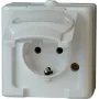 HEINRICH KOPP Schuko-Steckdose 1-fach Aufputz Feuchtraum IP44 Arktisweiß 16A 250V (103302007)