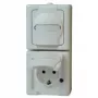 HEINRICH KOPP BLUE ELECTRIC Aufputz-Doppelsteckdose IP44 Arktikweiß 2-fach senkrecht (131402009)
