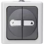 Heinrich Kopp 560956012 Aufputz-Wechselschalter IP44 Schwarz/Weiß Thermoplast