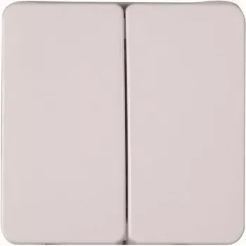 Heinrich Kopp HK02 Doppelwippschalter-Abdeckung Arctic White