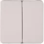 Heinrich Kopp HK02 Doppelwippschalter-Abdeckung Arctic White