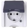 HEINRICH KOPP Schuko-Steckdose 1-fach AP-Feuchtraum proAQA Grau 16A 250V (947456005)