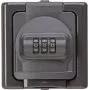 Heinrich Kopp APWG Blue Electric Aufputz-SCHUKO-Steckdose mit Zahlenschloss, IP44, Blau
