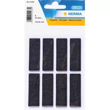 HERMA Filzgleiter Schwarz 20 mm 16 Stück selbstklebende Möbelgleiter