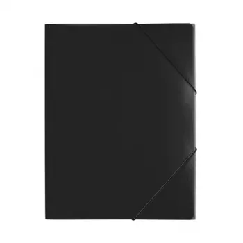 PAGNA PP 12 Präsentationsmappe A4 Polypropylen Schwarz Querformat Druckknopf
